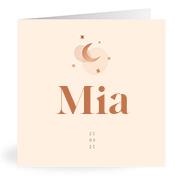 Geboortekaartje naam Mia m1