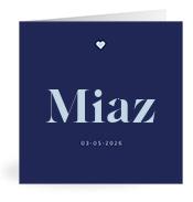 Geboortekaartje naam Miaz j3