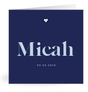 Geboortekaartje naam Micah j3