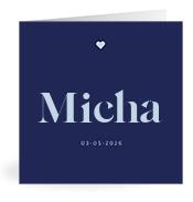 Geboortekaartje naam Micha j3