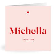 Geboortekaartje naam Michella m3