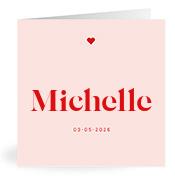 Geboortekaartje naam Michelle m3