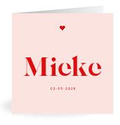 Geboortekaartje naam Mieke m3