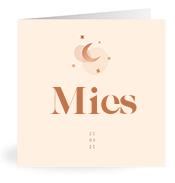 Geboortekaartje naam Mies m1