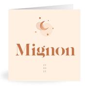 Geboortekaartje naam Mignon m1