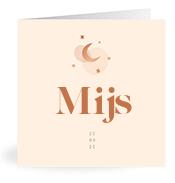 Geboortekaartje naam Mijs m1