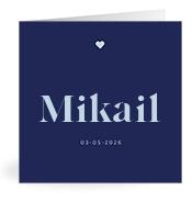 Geboortekaartje naam Mikail j3