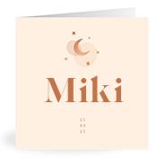 Geboortekaartje naam Miki m1