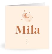 Geboortekaartje naam Mila m1
