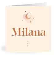 Geboortekaartje naam Milana m1
