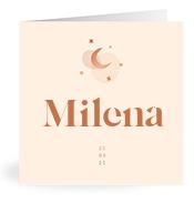 Geboortekaartje naam Milena m1