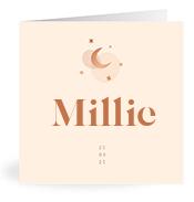 Geboortekaartje naam Millie m1