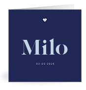 Geboortekaartje naam Milo j3
