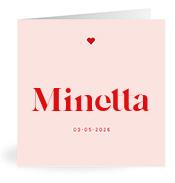 Geboortekaartje naam Minetta m3