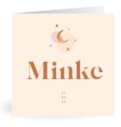 Geboortekaartje naam Minke m1