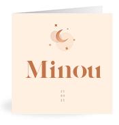 Geboortekaartje naam Minou m1