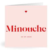 Geboortekaartje naam Minouche m3