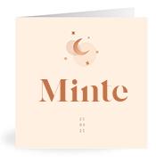 Geboortekaartje naam Minte m1