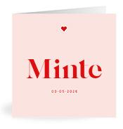 Geboortekaartje naam Minte m3