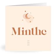 Geboortekaartje naam Minthe m1