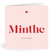 Geboortekaartje naam Minthe m3