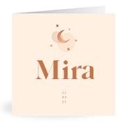 Geboortekaartje naam Mira m1