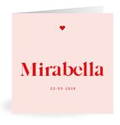 Geboortekaartje naam Mirabella m3