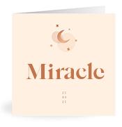Geboortekaartje naam Miracle m1