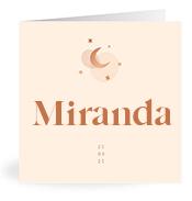 Geboortekaartje naam Miranda m1