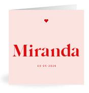 Geboortekaartje naam Miranda m3