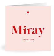 Geboortekaartje naam Miray m3