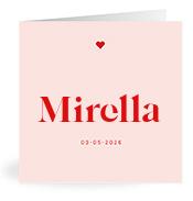 Geboortekaartje naam Mirella m3