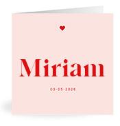 Geboortekaartje naam Miriam m3