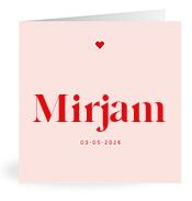 Geboortekaartje naam Mirjam m3