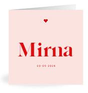 Geboortekaartje naam Mirna m3