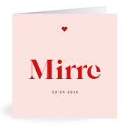 Geboortekaartje naam Mirre m3