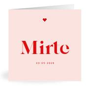 Geboortekaartje naam Mirte m3