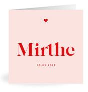 Geboortekaartje naam Mirthe m3