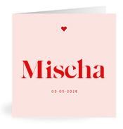 Geboortekaartje naam Mischa m3