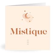Geboortekaartje naam Mistique m1