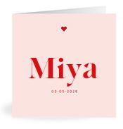 Geboortekaartje naam Miya m3