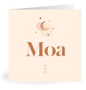 Geboortekaartje naam Moa m1