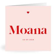 Geboortekaartje naam Moana m3