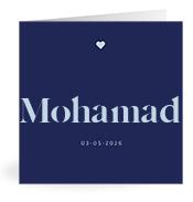 Geboortekaartje naam Mohamad j3