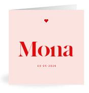 Geboortekaartje naam Mona m3