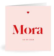 Geboortekaartje naam Mora m3
