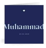 Geboortekaartje naam Muhammad j3