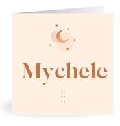 Geboortekaartje naam Mychele m1