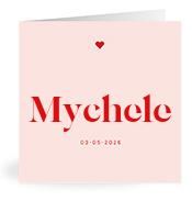 Geboortekaartje naam Mychele m3