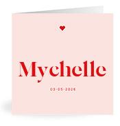 Geboortekaartje naam Mychelle m3
